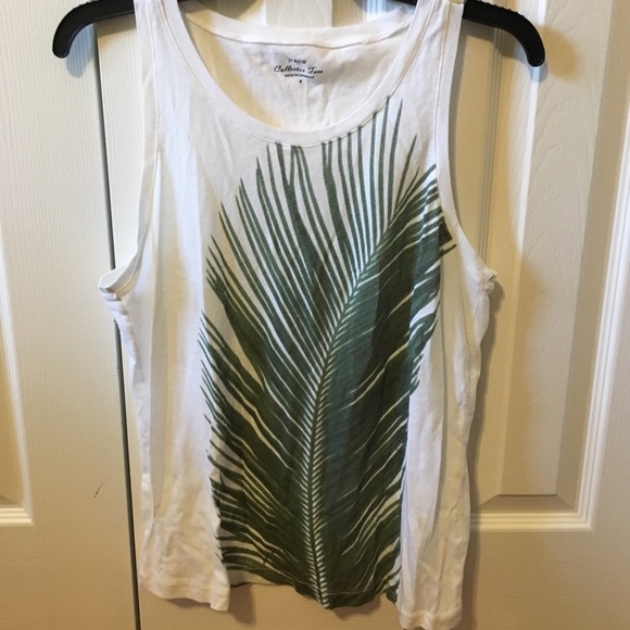 J. Crew offwhite palm frond tank top - Picture 1 of 2
